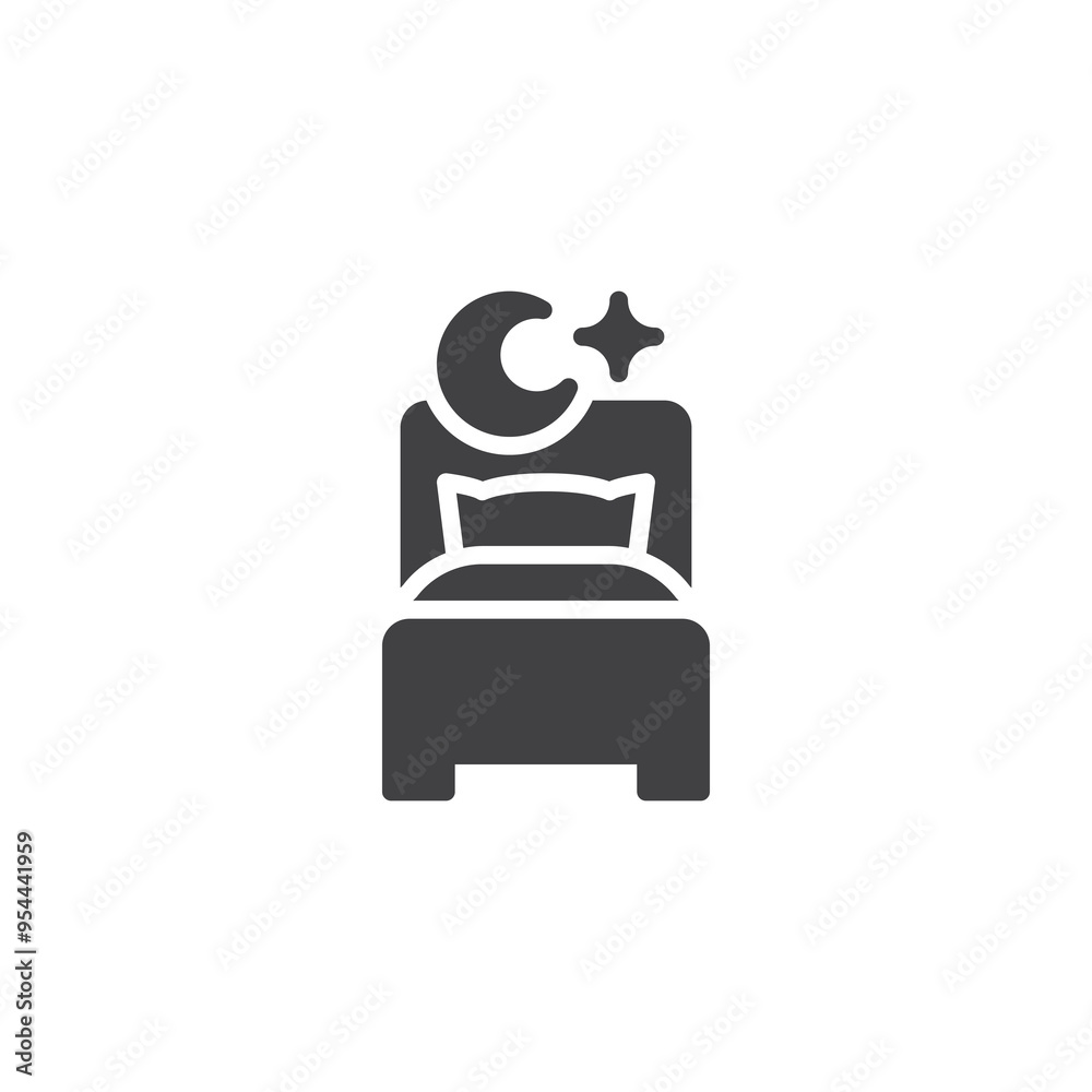 Bed time vector icon Bed time vector icon