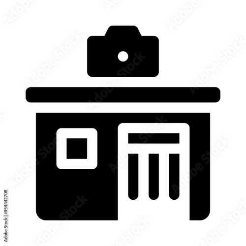 photo booth glyph icon