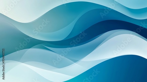 Abstract Blue and White Wave Background