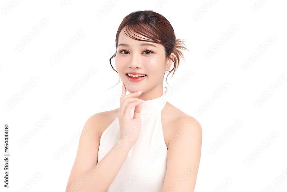 Beautiful young asian woman with clean fresh skin on white background, Face care, Facial treatment, Cosmetology, beauty and spa, Asian women portrait. Beautiful young asian woman with clean fresh skin on white background, Face care, Facial treatment, Cosmetology, beauty and spa, Asian women portrait.