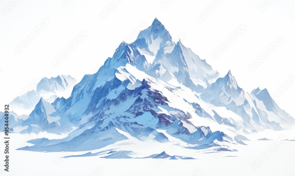 custom made wallpaper toronto digitalMajestic Snowy Peak: Anime-Inspired Abstract Mountain Silhouette. Ethereal Landscape for Game Art, Storybook Illustrations, and Marketing. Serene 4K Wallpaper with Soft Hues, Ideal for Home Decor and 