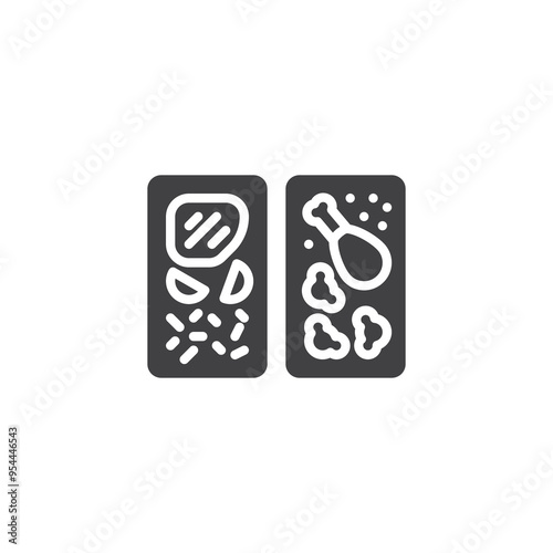Meal container vector icon