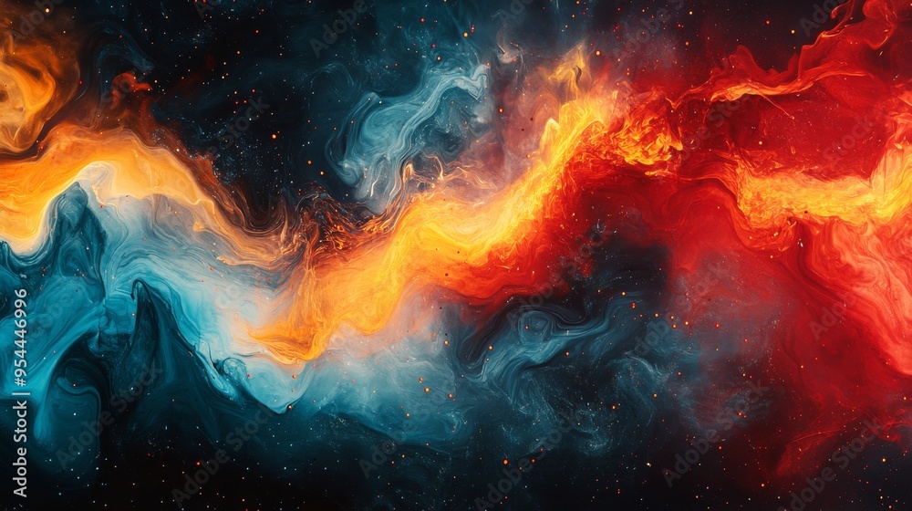 Abstract Swirling Colors with Scattered Specks Abstract Swirling Colors with Scattered Specks