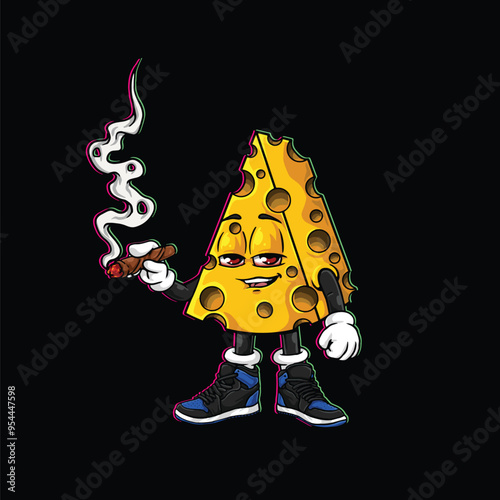 weed character cartoon mascot logo leaf	 face happy with fruit strain