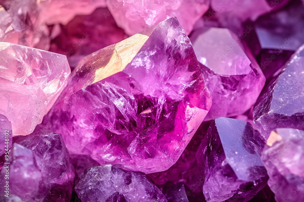 Amethyst pink crystals. Gems. Mineral crystals in the natural environment. Texture of precious and semiprecious stones. Generative Ai Amethyst pink crystals. Gems. Mineral crystals in the natural environment. Texture of precious and semiprecious stones. Generative Ai