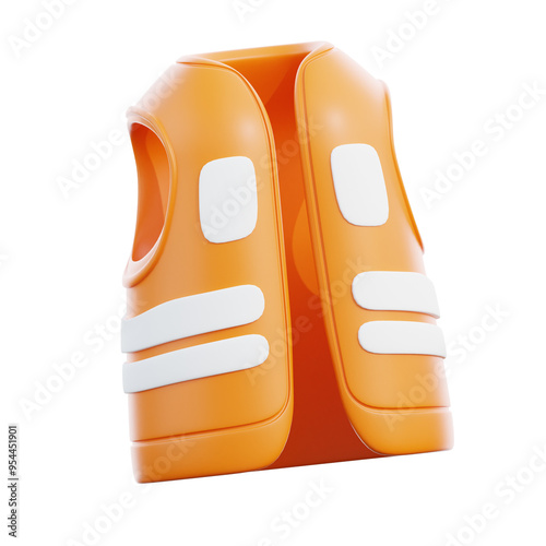 Safety Vest 3D Icon