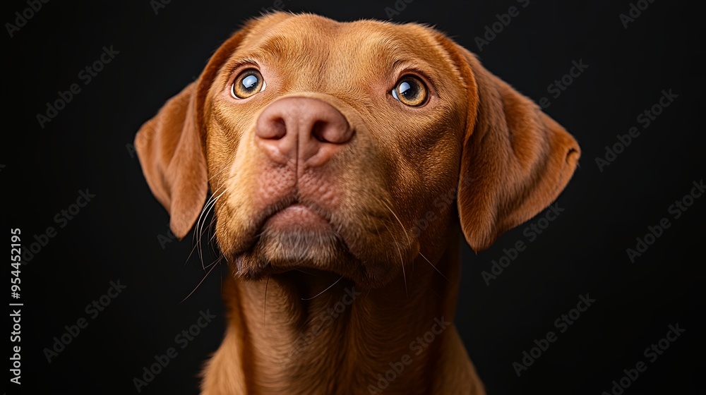 a brown dog with a black background a brown dog with a black background