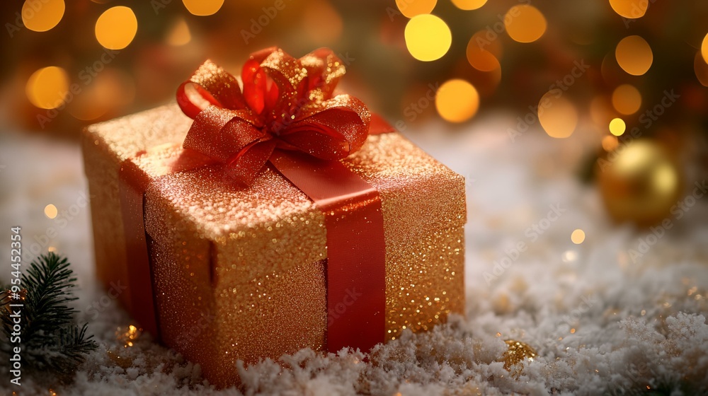 a gift box with a red bow a gift box with a red bow