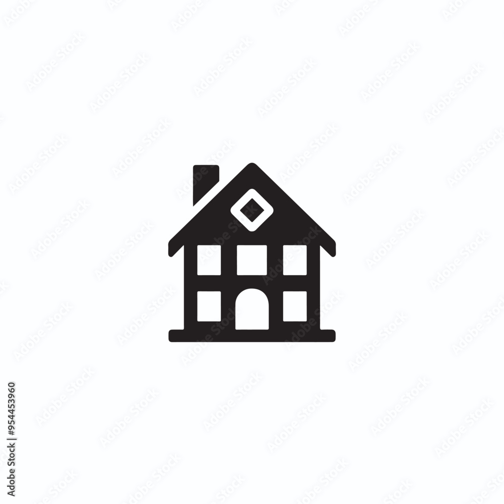 Silhouette vector home icon design Silhouette vector home icon design