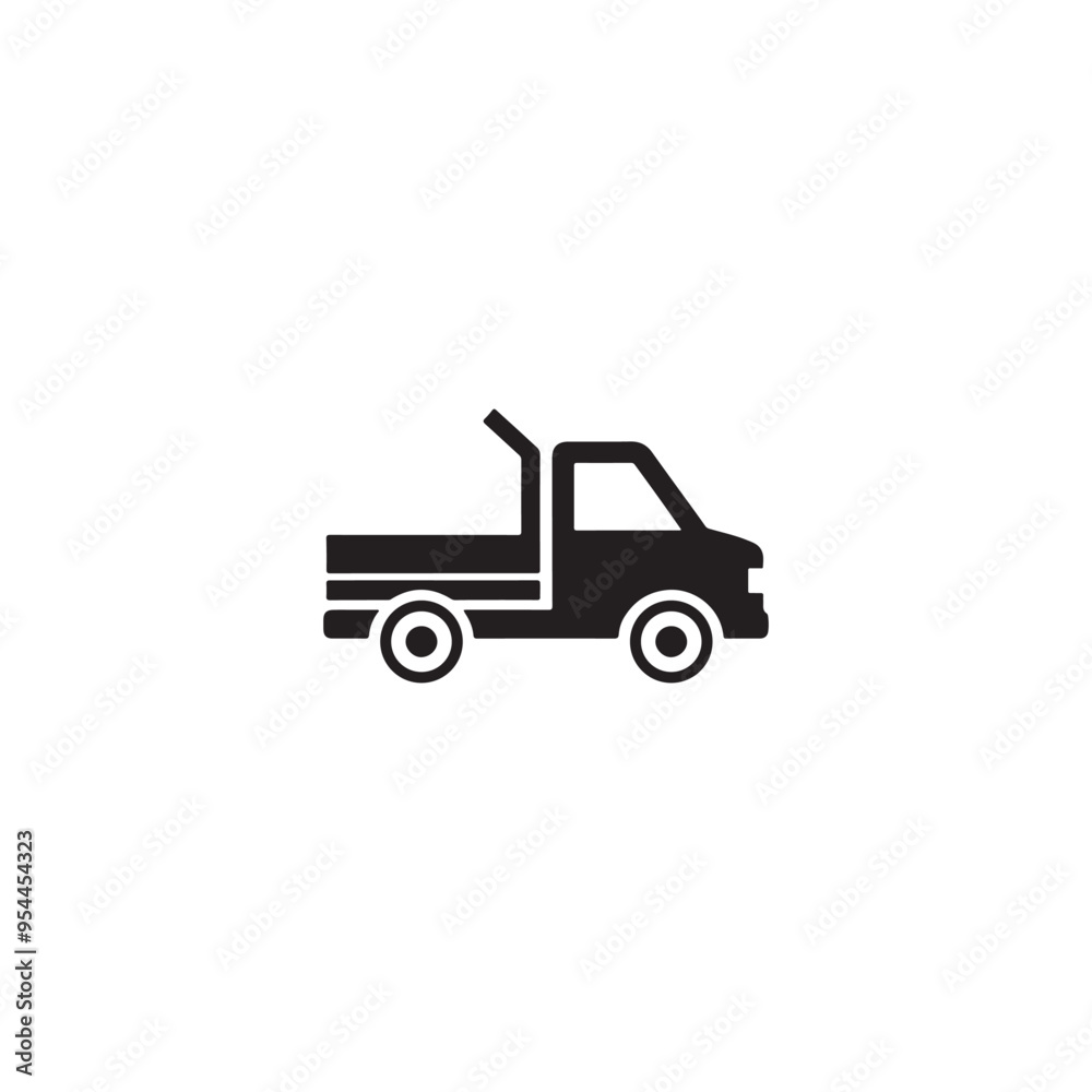 Silhouette truck icon design for transport business Silhouette truck icon design for transport business