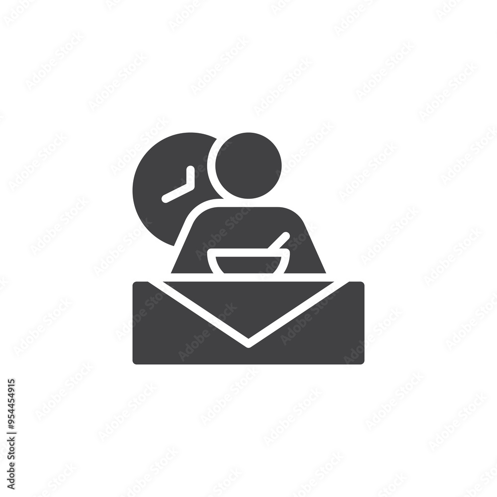 Mindful Eating vector icon Mindful Eating vector icon