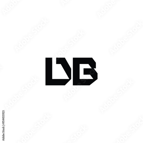 DB monogram logo design letter text name symbol monochrome logotype alphabet character simple logo