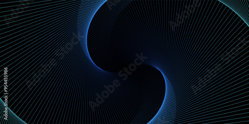 波のような青いグラデーションのウェーブのベクター背景画像