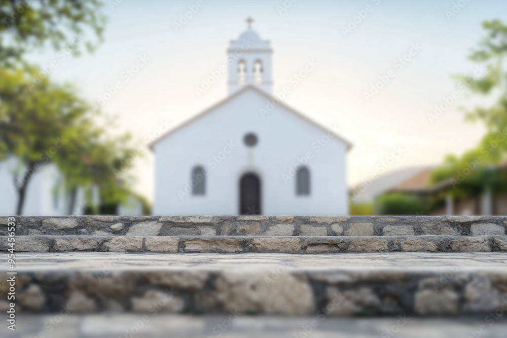 Fototapeta premium A church facade with natural day lighting