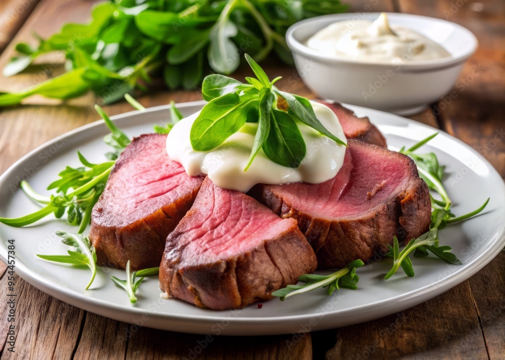 10. Artfully plated roast beef, topped with a dollop of creamy horseradish sauce and fresh arugula 10. Artfully plated roast beef, topped with a dollop of creamy horseradish sauce and fresh arugula