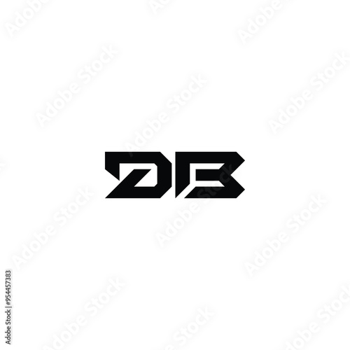 DB monogram logo design letter text name symbol monochrome logotype alphabet character simple logo