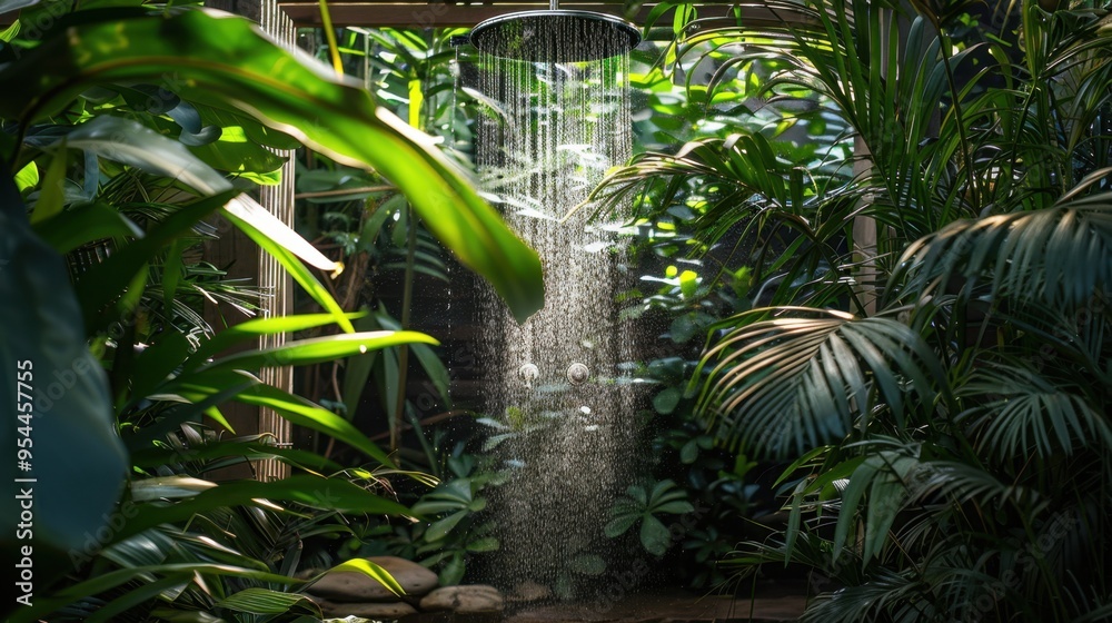 Outdoor Shower: This outdoor shower, complete with a privacy screen, is perfect for rinsing off after outdoor activities like swimming or gardening, offering a refreshing experience.
Outdoor Shower: This outdoor shower, complete with a privacy screen, is perfect for rinsing off after outdoor activities like swimming or gardening, offering a refreshing experience.