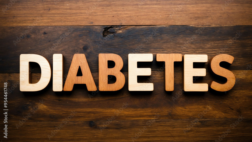 diabetes word brown wood letters on plain white background diabetes word brown wood letters on plain white background