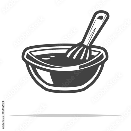 Mixing batter icon transparent vector isolated