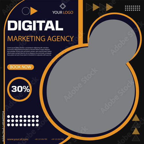 banner new professional design template of social media ads with background elements 