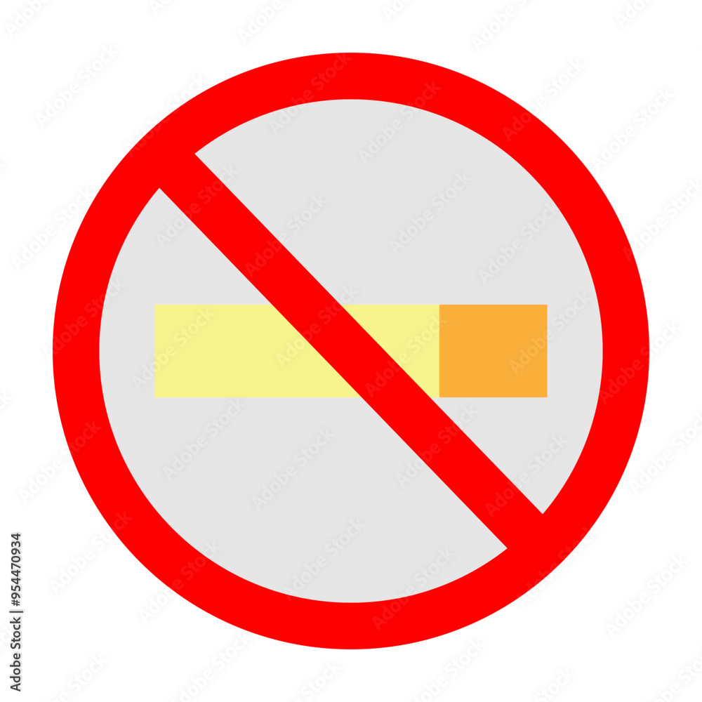 No Smoking Vector Flat Icon Design No Smoking Vector Flat Icon Design