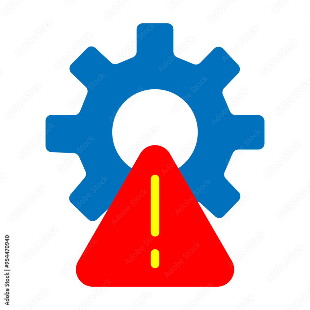 Obraz premium Protective Gear Required Vector Flat Icon Design