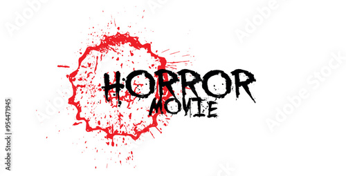 horror movie sign on white background	
