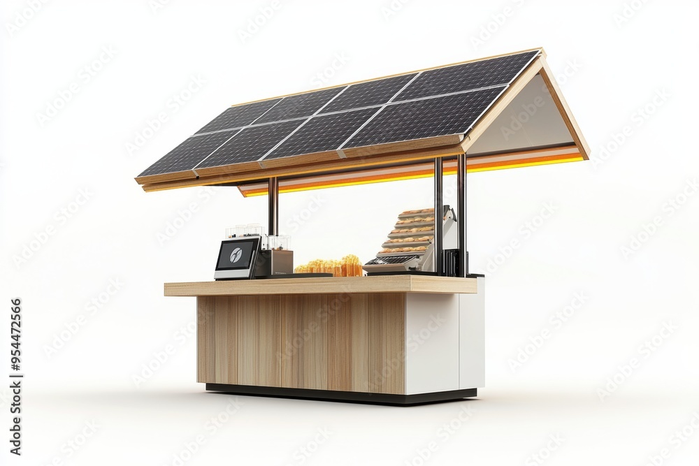 A solar powered mobile charging station with sleek design and eco friendly features, perfect for outdoor events. A solar powered mobile charging station with sleek design and eco friendly features, perfect for outdoor events.