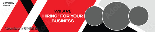 We are hiring job vacancy social media post banner design template with orange and white color. We are hiring job vacancy web banner design.