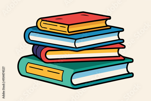 pile of books icon isolated