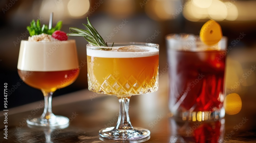 Elegantly Crafted Cocktails for Celebratory Gatherings in Chic Setting