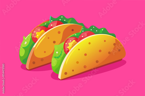 Mexican food Tacos vector art