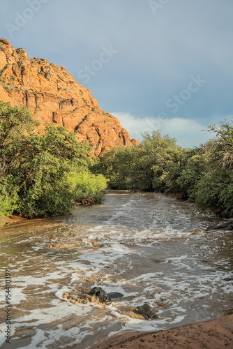 Water Flooding Snow Canyon Red Rocks photo