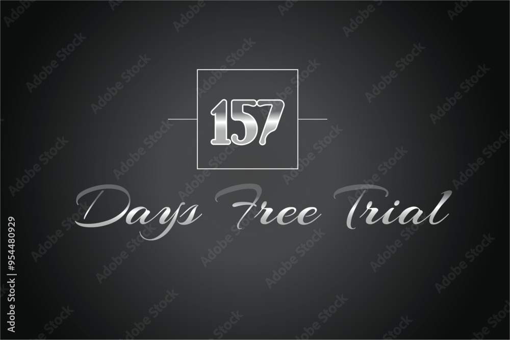 157 day free trial banner design. 157 days free banner background
