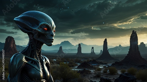 Aliens outdoors fantasy nature.
