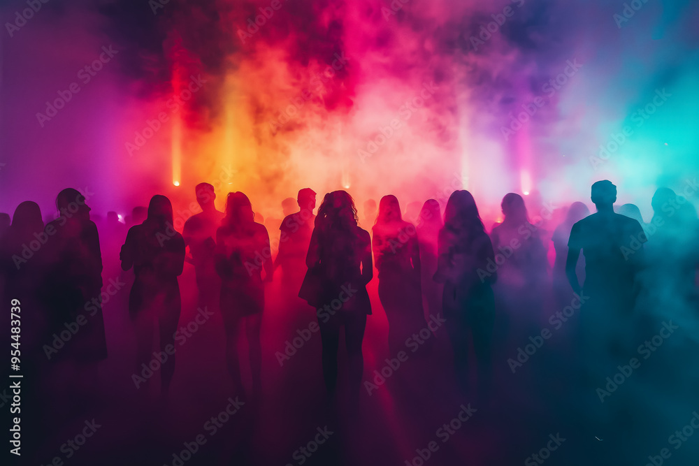 Neon Dreamscape: Figures in the Mist of Imagination - Generative AI Neon Dreamscape: Figures in the Mist of Imagination - Generative AI