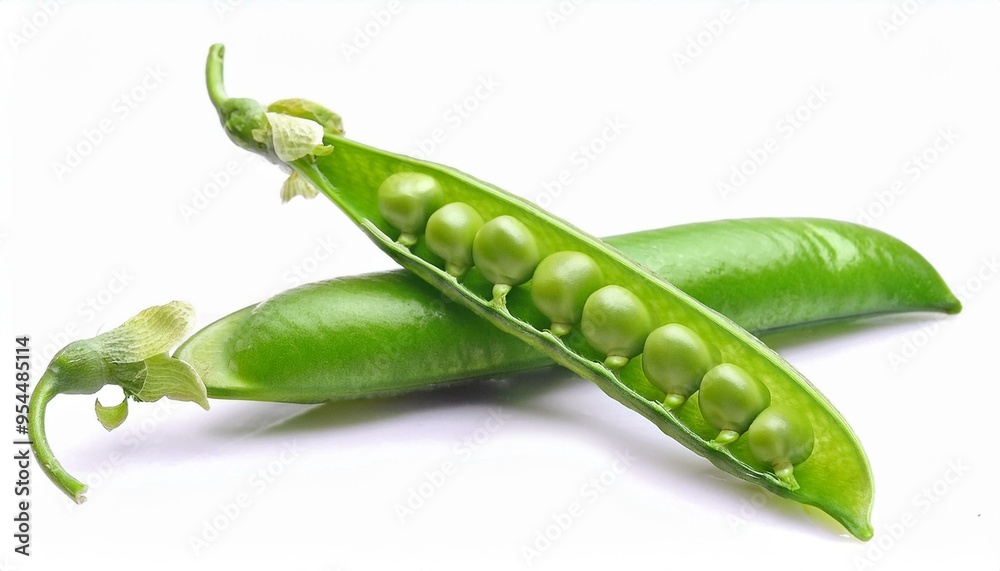 Fresh Peas Isolated on white background. ai generated Fresh Peas Isolated on white background. ai generated