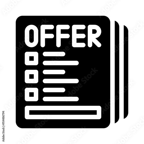 job offer glyph icon