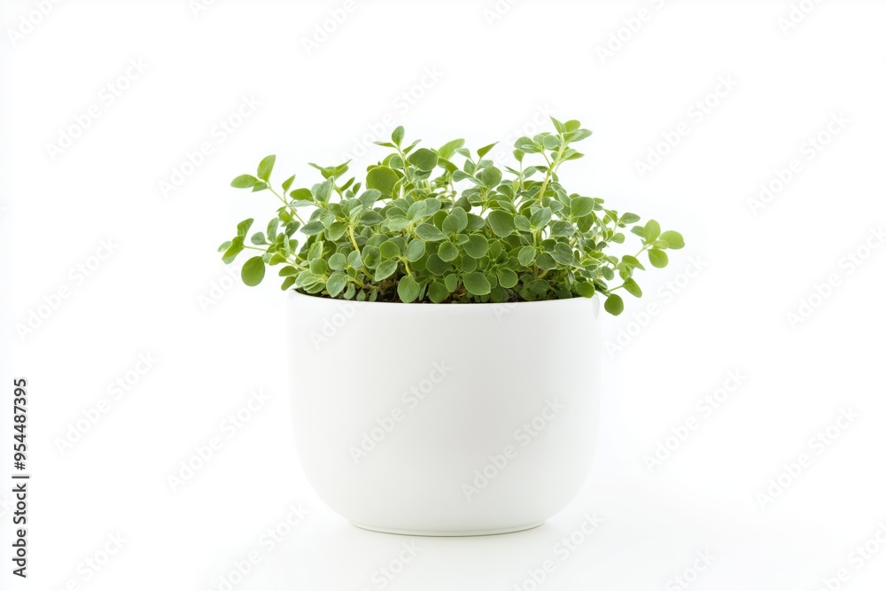 Fresh oregano plant in a white pot, lush green leaves, perfect for home cooking, minimalistic and natural decor, isolated on white background, selective focus, copy space
Fresh oregano plant in a white pot, lush green leaves, perfect for home cooking, minimalistic and natural decor, isolated on white background, selective focus, copy space