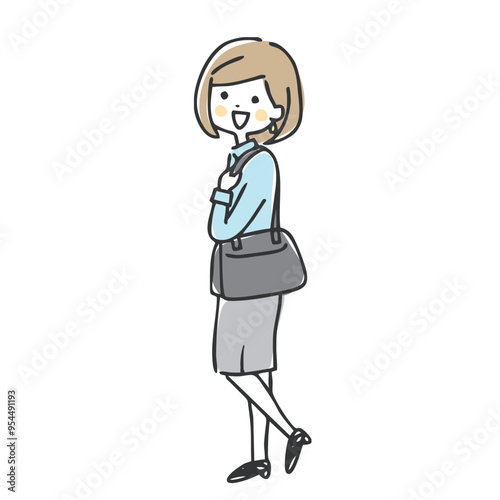 通勤する女性