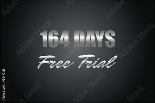 164 day free trial banner design. 164 days free banner background 