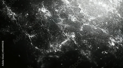 Black Surface with White Streaks and Specks