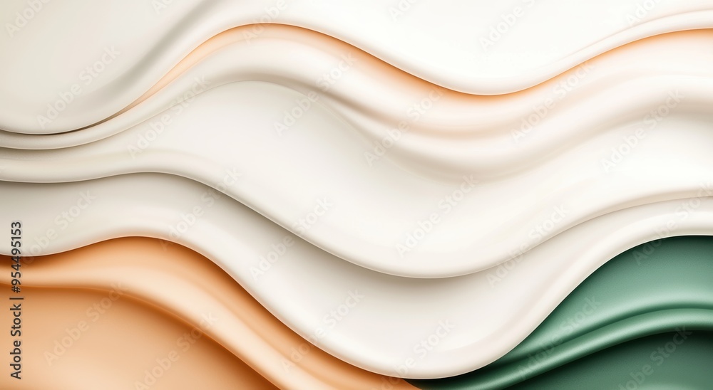 Obraz premium Smooth abstract waves in neutral tones