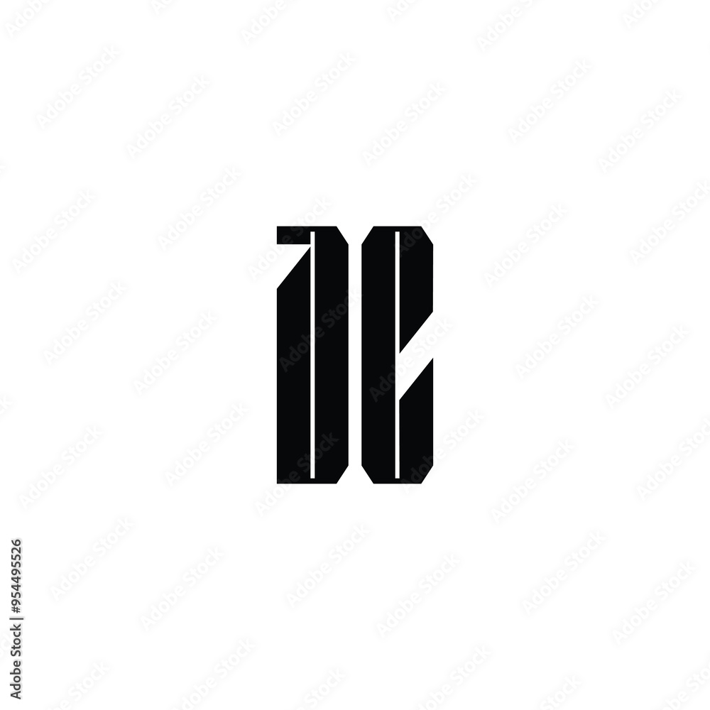 Obraz premium DC monogram logo design letter text name symbol monochrome logotype alphabet character simple logo