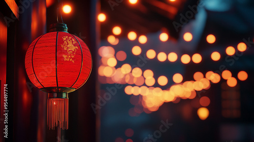 #Chinesse new year lanterns, image with copyspace, art, 3d