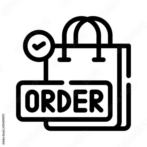confirmation line icon