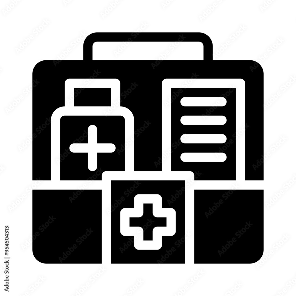 Obraz premium medical glyph icon