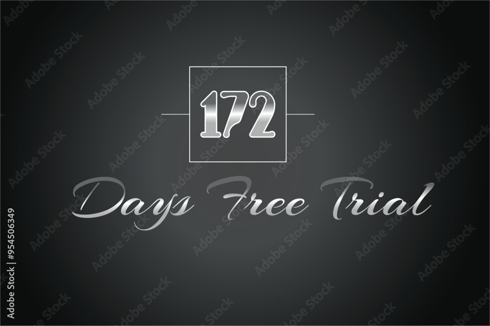 Fototapeta premium 172 day free trial banner design. 172 days free banner background 