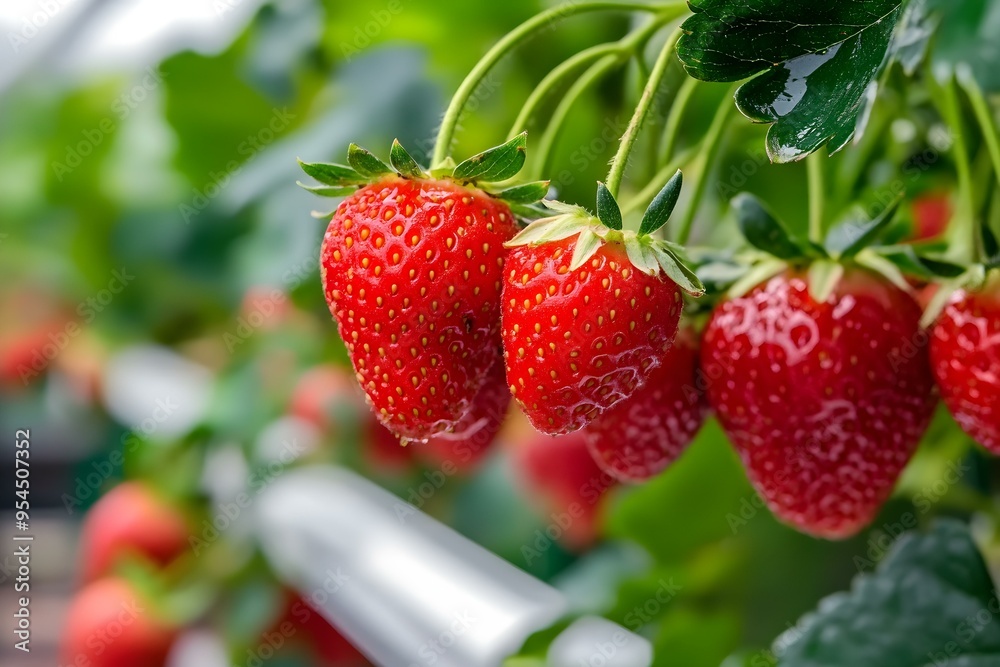 fresh strawberries in the greenhouse fresh strawberries in the greenhouse