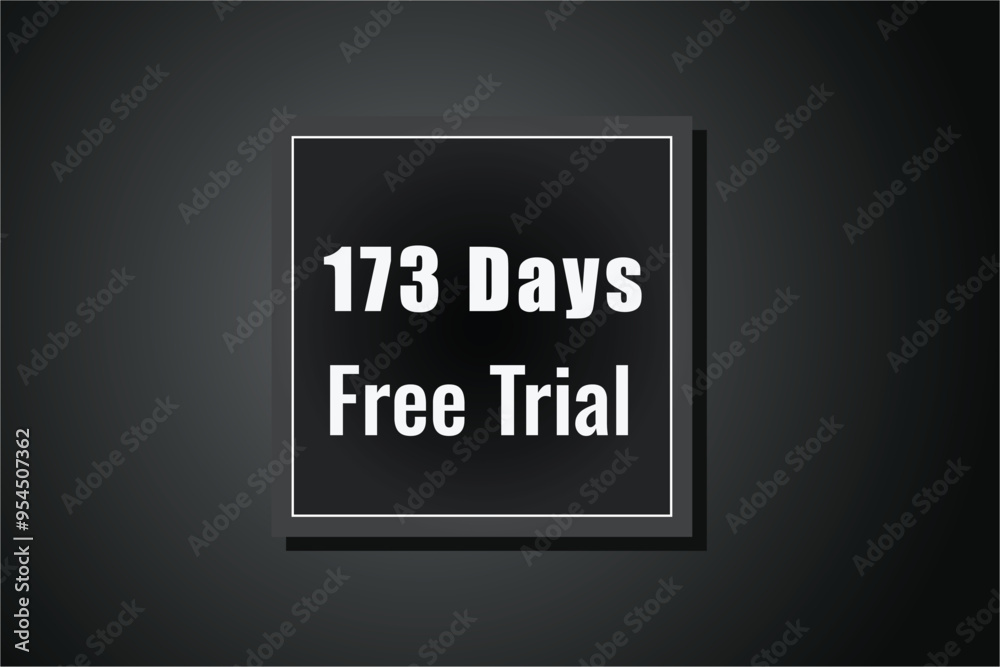 173 day free trial banner design. 173 days free banner background
173 day free trial banner design. 173 days free banner background